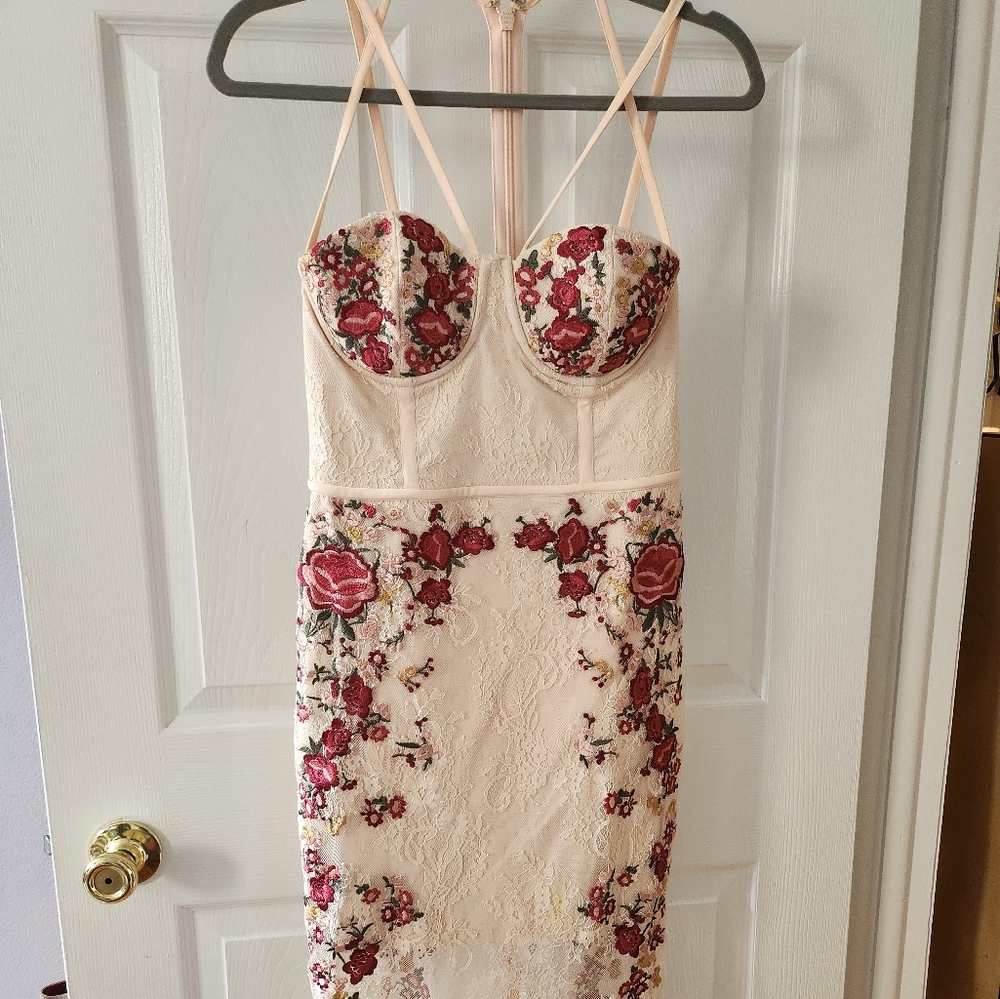 Bebe nude cocktail dress